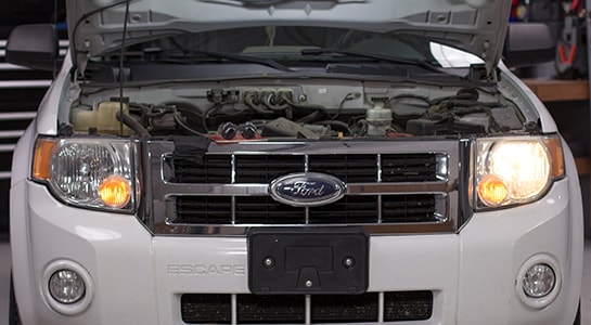 Passenger Side Headlight Bulb out on a Ford Escape
