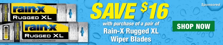 Save $16 with purchase of a pair of Rain-X Rugged XL Wiper Blades. Shop Now. Sponsored.