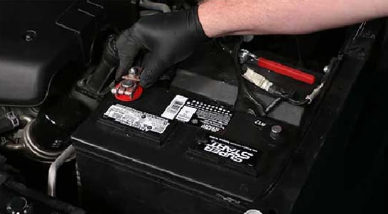 Step 9: Clean Battery Posts and Install Terminal Washers