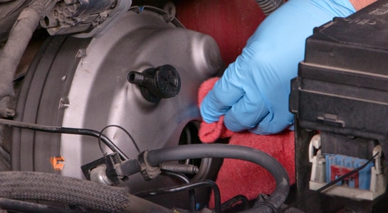 cleaning mounting surface for brake master cylinder replacement