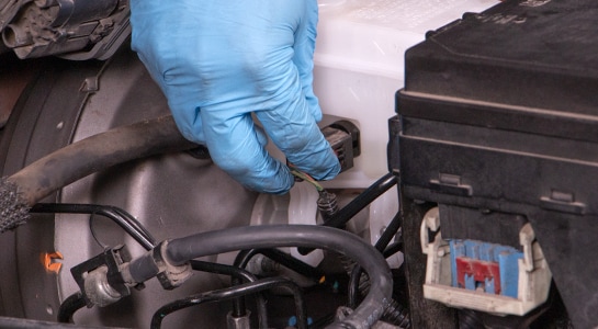 reinstalling electrical connector to master cylinder