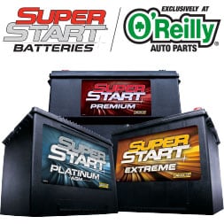 Super Start Batteries, exclusively at O'Reilly Auto Parts