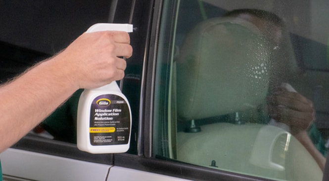 Spraying window with Gila Application Solution