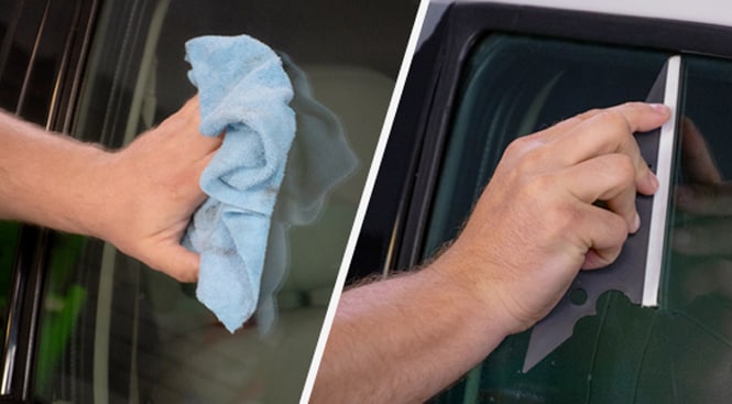 Drying the sprayed glass