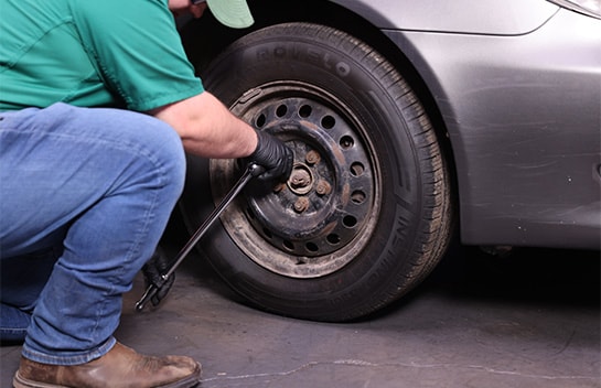 Step 1: Loosen the Front Lug Nuts