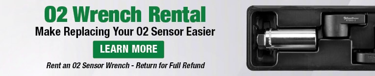 O2 Wrench Rental. Make Replacing Your O2 Sensor Easier. LEARN MORE. Rent an O2 Sensor Wrench - Return for Full Refund