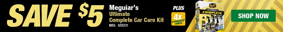 SAVE $5 - Meguiar's Ultimate Complete Car Care Kit. Plus 4x O'Rewards Points. Shop Now.