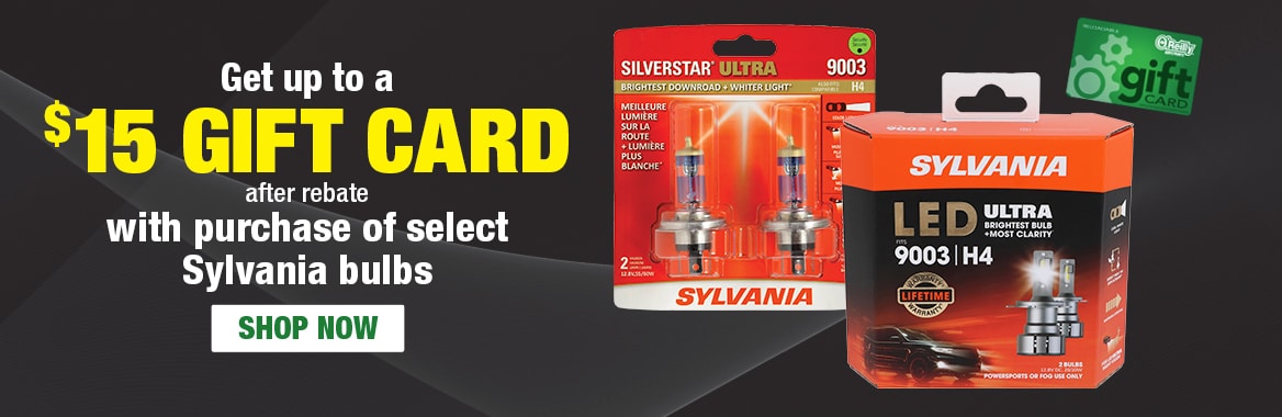 Get up to a $15 gift card after rebate with purchase of select Sylvania bulbs. SHOP NOW