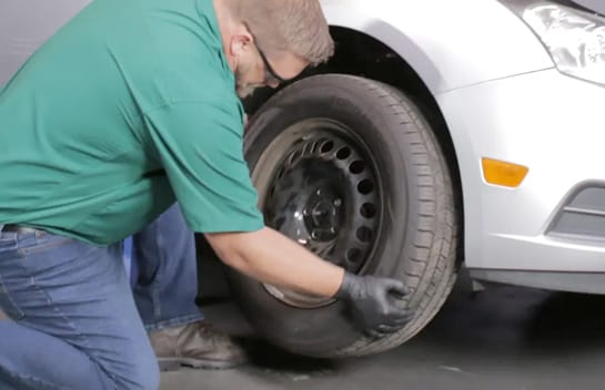 Reinstall the front passenger-side wheel.