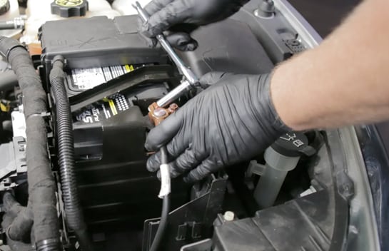 Disconnect the negative battery cable.