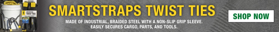 SmartStraps Twist Ties. Made of Industrial, Braided Steel with A Non-Slip Grip