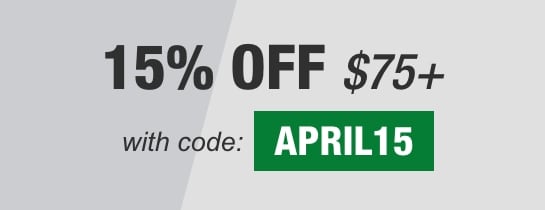 15% OFF $75+ WITH PROMO CODE: APRIL15, Online Only