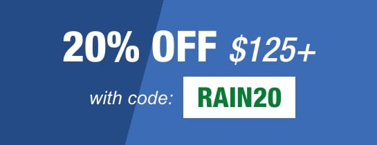 20% OFF $125+ WITH PROMO CODE: RAIN20