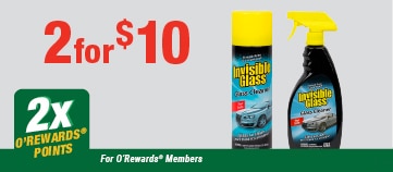  2 for $10 Stoners Invisible Glass Cleaner, plus 2x O'Reward Points.