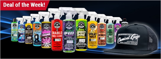 Deal of the Week! Chemical Guys products alongside the free hat