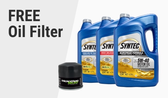 FREE Oil Filter. Syntec oil and microgard select oil filter. 