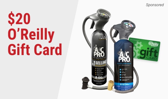 (Sponsored) $20 O'Reilly Gift Card with Select A/C Pro Refrigerants