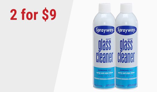 2 for $9 on Sprayway Glass Cleaner