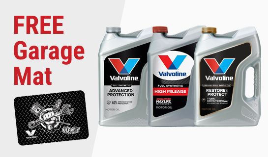 FREE Garage Mat with Purchase of 5 Quarts of Valvoline Motor Oil