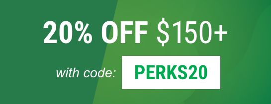 20% OFF $150+ WITH PROMO CODE: PERKS20, Online Only