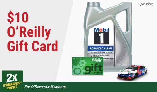2x O'Rewards Points and $10 O'Reilly Gift Card