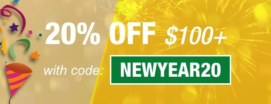 20% OFF $100+ WITH PROMO CODE: NEWYEAR20 (Online Only) 