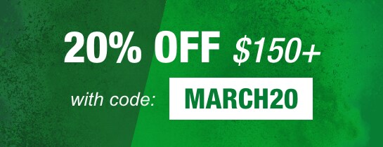 20% OFF $150+ WITH PROMO CODE: MARCH20 (Online Only)