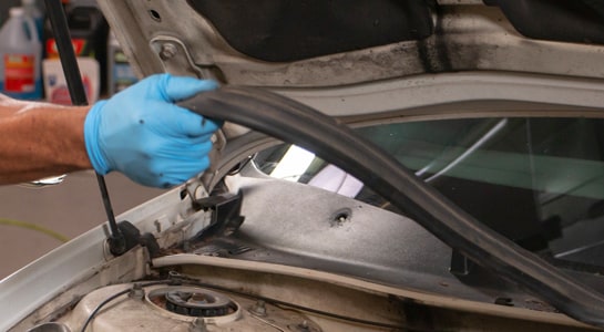 Removing hood compartment